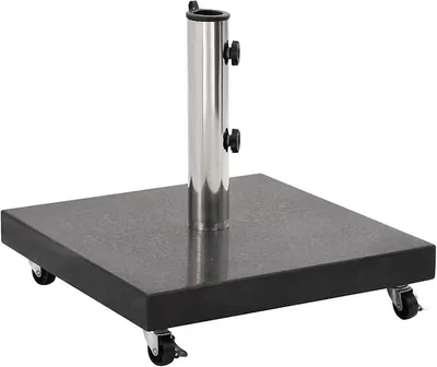 Imagen del producto de Soporte para parasol de granito, 30 kg, color , 45x45 cm, para mástiles de 38/48 mm