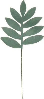 Immagine prodotto di Halbach 6pb x 6 pz = 36 pezzi 13,5 cm foglie di velluto 98006 verde salvia
