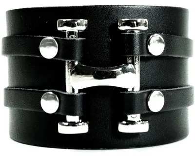Produktbild von CJBB19102 Herren Armband Leder schwarz 21,5 cm