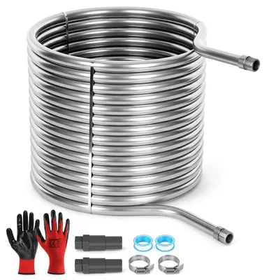 Produktbild von Eikuavons Poolheizung Pool Anschluss Ofen Edelstahlspirale Spirale Schwimmbadheizung