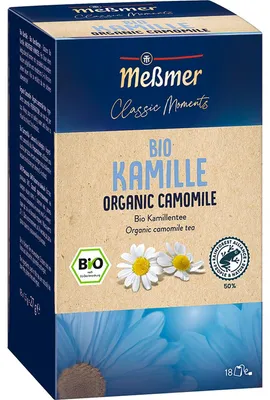 Produktbild von Meßmer Classic Moments  Kamille Tee mit leichter Süße 18 Beutel 27g