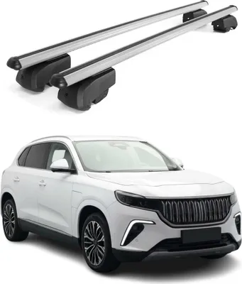 Zdjęcie produktu dla Bagażnik dachowy podstawowy do Togg T10X 2023-2025 75kg ABE aluminium srebrny 2 szt