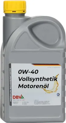Produktbild von 0W/40 DBV-Vollsynthetik-Motorenöl 10 x 1-Liter-Dose
