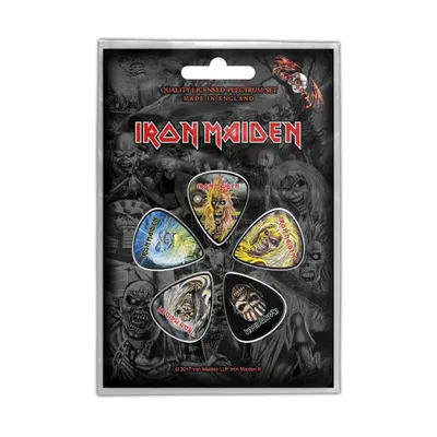 Produktbild von Iron Maiden Gitarren Plektrum (5er Plek Set) The Faces Of Eddie