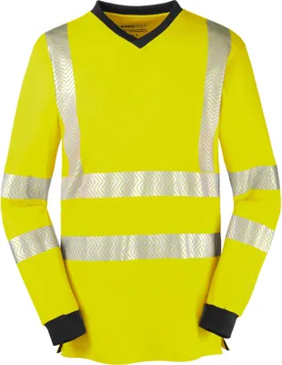 Immagine prodotto di 4PROTECT Camicia a maniche lunghe ad alta visibilità Jacksonville giallo fluorescente/grigio-L