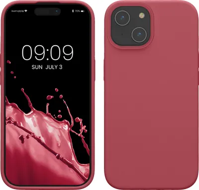 Produktbild von kwmobile Handyhülle für iPhone 15 Hülle, für iPhone 15 Case - Hülle Silikon - kabelloses Laden - Dark Rose