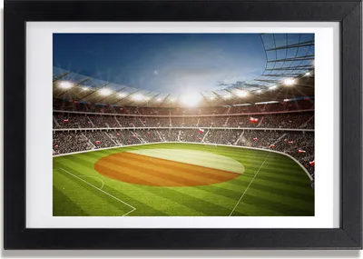 Produktbild von Bild 30x20 MDF-Rahmen, Wandkunst Stadion Polen