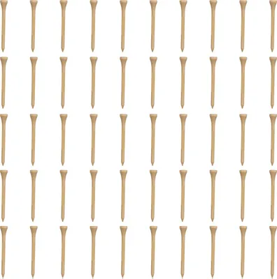 Immagine prodotto di 50 pezzi di tee da golf, professionali, robusti, tee da golf di ricambio in legno per accessori, 70 mm