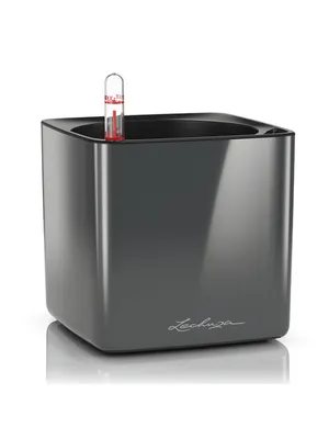Obrázek produktu pro Lechuza Samozavlažovací květináč Cube Glossy 16 cm, antracitová