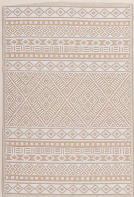 Produktbild von Outdoor Kunststoffteppich Wetterfest keine Fussel oder Flusen Fußbodenheizung geeignet Modernes Design Hochwertige Verarbeitung 120x180cm in braun Modell: Scarlett Jet-Line