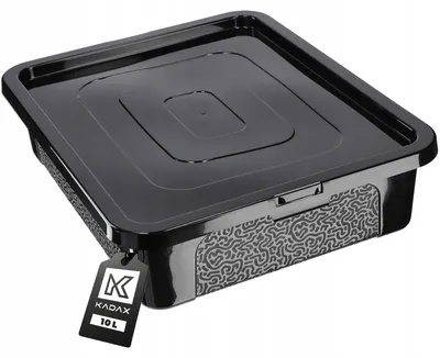 Produktbild von Aufbewahrungsbox 10 l - Kunststoffbehälter mit Deckel - Stapelbar - Mit verschließbarem Deckel - Ordnungsbox - Schwarz