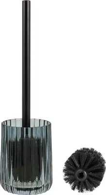 Image de bremermann Garniture WC, porte-brosse WC, porte-brosse WC, verre, gris