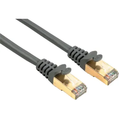 Produktbild von Hama 83251 3 m Kategorie 5e Netzwerkkabel - Zweiter Anschluss: 1 x RJ-45 Network - Male - Patchkabel - Abschirmung - Grau