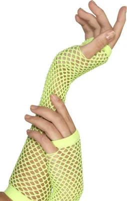Produktbild von y Handschuhe Netz Netzhandschuhe Lang Neon Grün