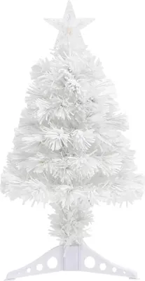 Obrázok produktu pre vidaXL Umelý vianočný stromček s osvetlením biely 64 cm sklolaminát