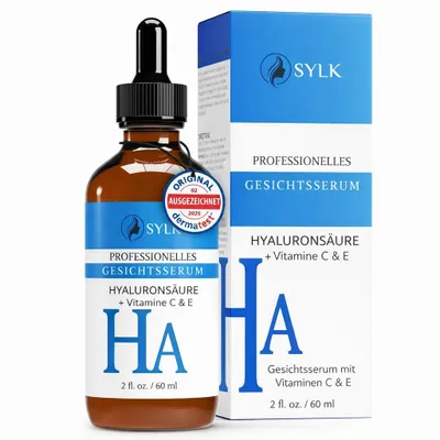 Produktbild von Hyaluron Serum Hochdosiert mit Vitamin C für Microneedling | Hyaluronsäure + Vitamin C & E | Hyaluronic Acid Serum Gesicht | Anti Aging & Anti Falten