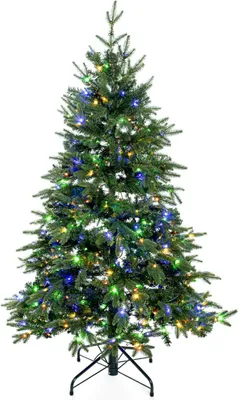 Zdjęcie produktu dla Wiecznie zielona choinka świerk Sherwood z diodami LED 150 cm wysokości Ø 104 cm