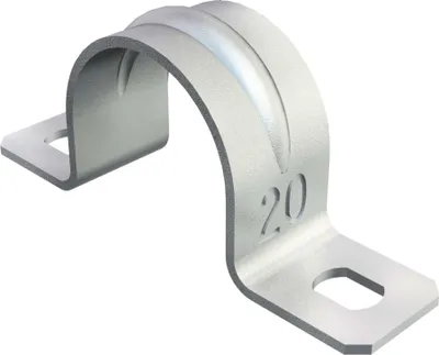 Produktbild von OBO 605 63 G Befestigungsschelle zweilappig 63mm St G 1018639