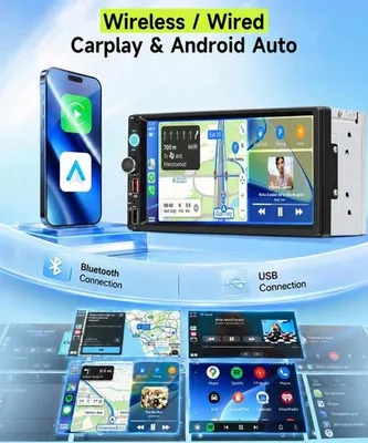 Zdjęcie produktu dla Radio samochodowe 2 DIN z tunerem DAB+/DAB i obsługą bezprzewodowego Carplay oraz Android Auto