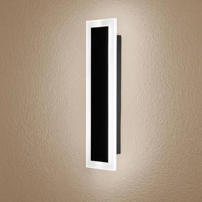 Produktbild von LUMILED LED Außenwandleuchte Schwarz 30cm 9W 4000K Neutralweiß IP65 Wandleuchte Wasserdicht Modern Aufputz Wandbeleuchtung Außenbeleuchtung Hauswand Gartenfassade Eingangsbereich Terrassen Balkon 230V