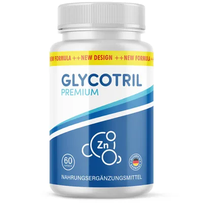 Produktbild von Glycotril Premium Kapseln | Für dein Wohlbefinden | mit Zink und Chrom | Inhalt 60 Kapseln