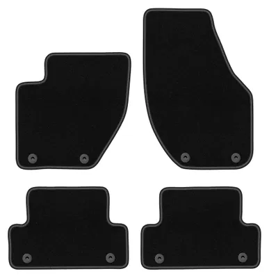 Productafbeelding van Velours automatten voor Volvo V40 II vanaf 2012 (stationwagen) – 4-delig, zwart, op maat – Wielganizator BASIC