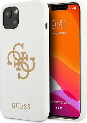 Produktbild von Guess Guhcp13Sls4Ggwh Iphone 13 Mini 5.4 Weiß/Weiße Hartschale Aus Silikon Mit 4G-Logo