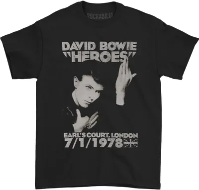 Produktbild von David Bowie - "Heroes Earls Court" T-Shirt für Herren/Damen Uni RO315 (S) (Schwarz)