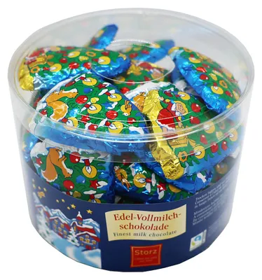 Produktbild von Storz 40er SET Weihnachtsbäumchen, C&C Dose 500 g (40 Stk. à je 12,5 g) / Schokolade / Weihnachten