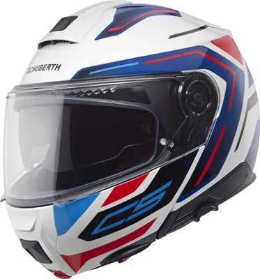 Produktbild von Schuberth C5 Omega Helm, weiß/rot/blau, L (59)