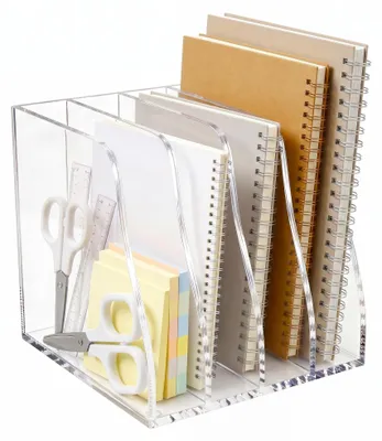 Image de Solidchoice - Rangement pour magazines en acrylique avec 4 compartiments