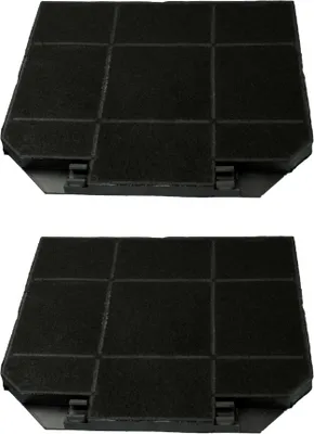 Produktbild von 2x Trade-Shop Aktivkohlefilter 265x235mm ersetzt Whirlpool Bauknecht 484000008776 Type244, Bosch Balay Neff 00668491 LZ54951 DHZ5476 652477 650458