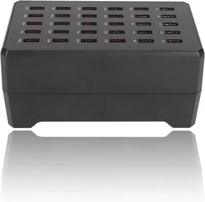 Obrázok produktu pre 30-portová USB nabíjacie stanica, 150 W, rýchlonabíjacie stanica s inteligentným rozpoznávaním, kompaktná