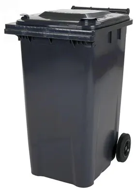 Productafbeelding van Afvalcontainer op wielen, 80 liter, grijs