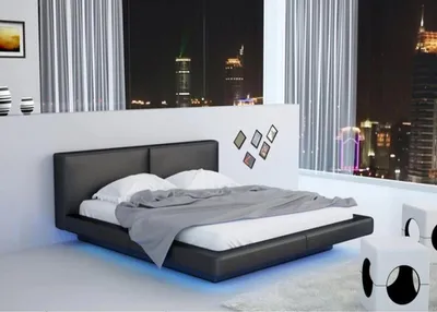 Produktbild von Design Bett Doppel Ehe Modernes Gestell Luxus Schlaf Zimmer Betten Leder Hotel