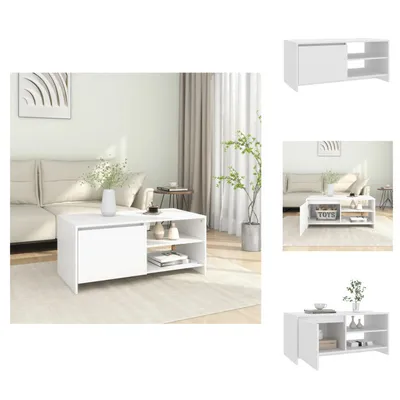 Immagine prodotto di vidaXL Tavolino bianco 102x50x45 cm in legno - Tavolini da caffè