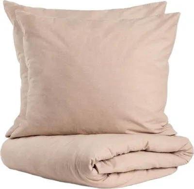 Produktbild von HOMLA GOSSY Baumwollbettwäsche beige 220x200 + 2*70x80 cm
