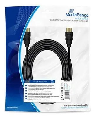 Produktbild von MediaRange HDMI High Speed Ethernet Anschlussk. 10Gibt/s 5m