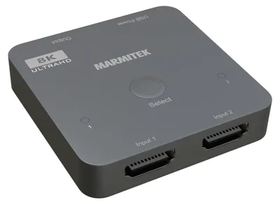 Obrázek produktu pro Marmitek AS28-8K: Přepínač HDMI, 4K120, herní, 2 vstupy, 1 výstup, HDMI 2.1, VRR