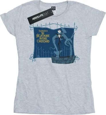 Produktbild von Disney - "Nightmare Before Christmas Jack And The Well" T-Shirt für Damen BI35632 (L) (Grau)