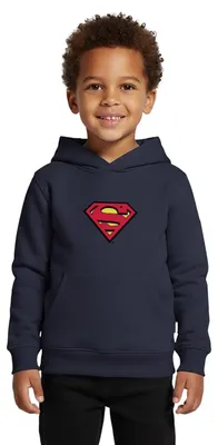 Produktbild von Spreadshirt DC Comics Superman Logo Original Karneval Kinder Premium Hoodie, 110/116 (4 Jahre), Navy