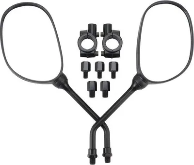 Produktbild von Motorradrückspiegel - Schwarz - Ersatzspiegel - Scooterzubehör