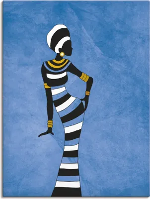 Produktbild von ARTland Leinwandbild Afrikanische Frau Größe: 45x60 cm