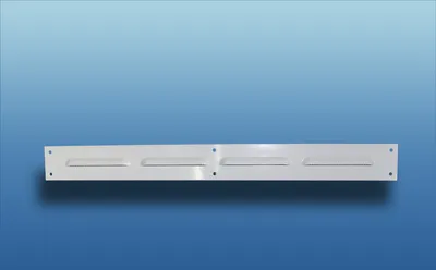Produktbild von Belüftungsleiste 400x40mm Metall weiß mit Insektenschutz