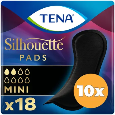Produktbild von 10x Tena Silhouette Noir Mini-Binden (18 Stück)