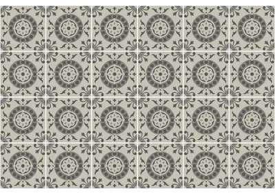 Zdjęcie produktu dla Naklejki ścienne imitujące płytki do kuchni i łazienki – 24 naklejki AZULEJOS HIPOLITO – 24 naklejki o wymiarach 10 x 10 cm