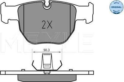 Produktbild von MEYLE 025 233 9719 Bremsbeläge Vorne für LAND ROVER Range Rover III (L322)