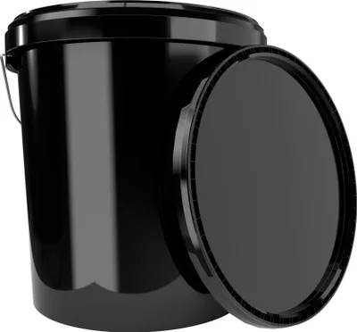 Produktbild von Eimer mit Deckel 16 L | Vorratseimer | Lebensmittelecht Schwarz | PP | 1 Stück