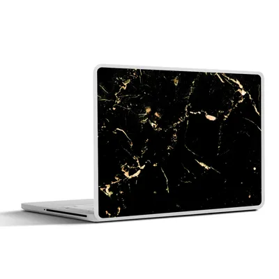 Produktbild von MuchoWow® Laptop Aufkleber Sticker Cover Marmor - Limette - Schwarz - Gold 30x22 cm - Laptop-Sticker
