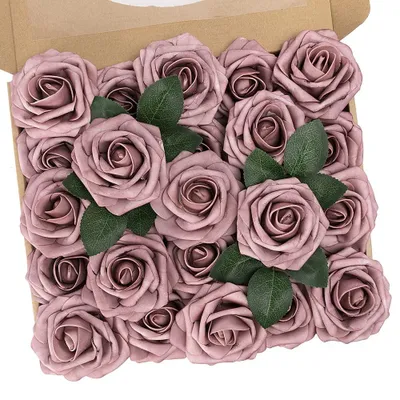 Productafbeelding van Kunstrozen - 25 stuks - Decoratie - Roze paars